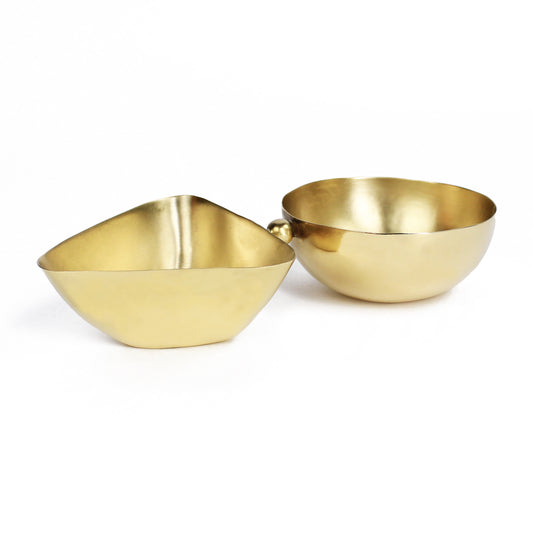 Round & Triangle Twin Bowl - Bobble Head
